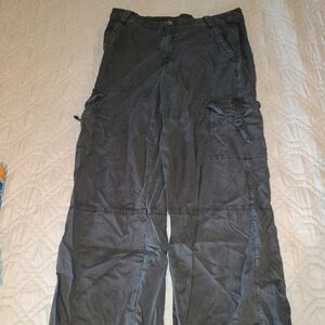 Baggy/drapey black american eagle cargo pants
